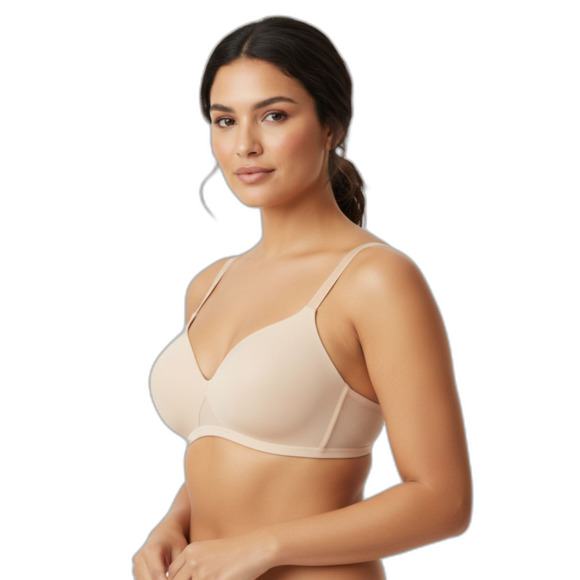 Hanes Oh So Light Wireless Bra Nude Medium - Picture 2 of 4